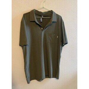 Vuori Ace Polo Shirt Mens Sz XL Smoked Beryl Short Sleeve Athletic Casual Golf